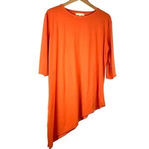 Indigenous | Organic Cotton 3/4 Sleeve Top Orange